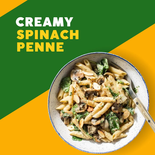 Creamy Spinach Penne - Joshua Meals