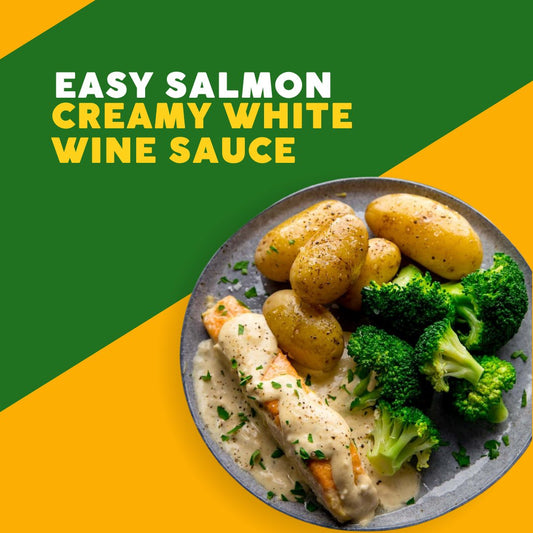 Easy Salmon with Creamy White Wine Sauce - Joshua Meals