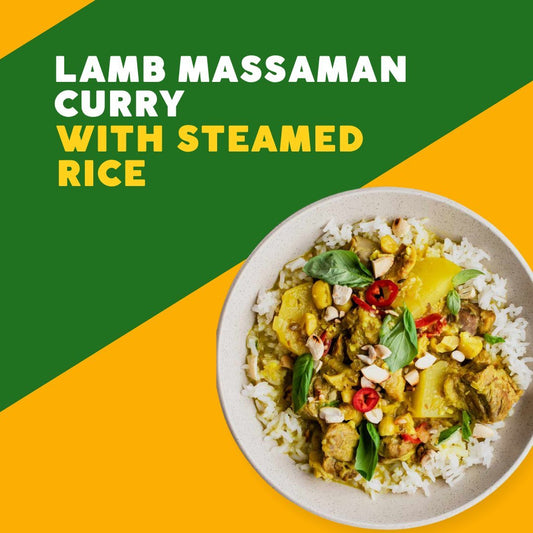 Lamb Massaman Curry with Steamed Rice - Joshua Meals