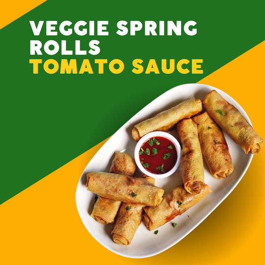 Veggie Spring Rolls with Tomato Sauce