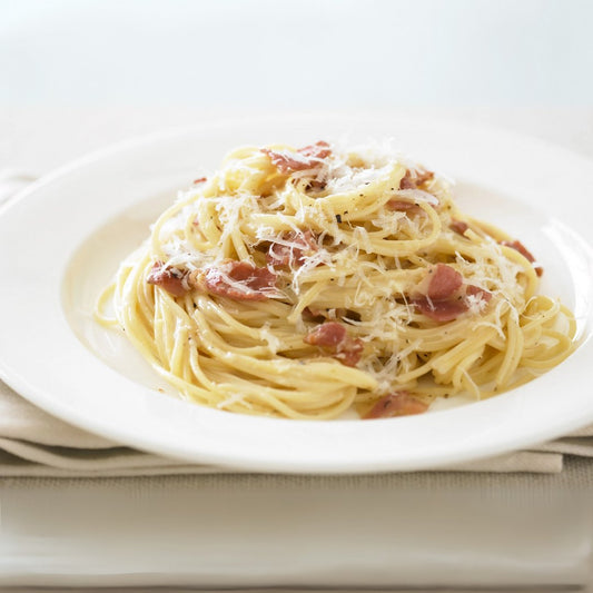 Creamy Spaghetti Carbonara - Prepared Healthy Meals at Joshua Meals.