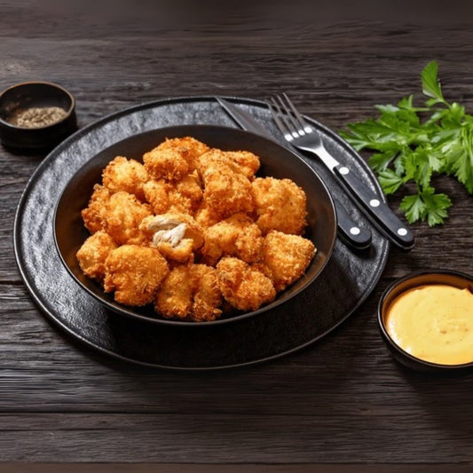 Fried Chicken Bites with Delicious Onion Gravy - Prepared Healthy Meals at Joshua Meals.