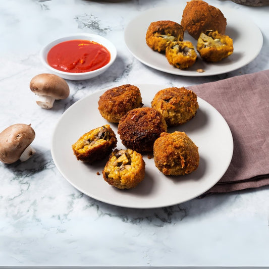 Mushroom & White Wine Arancini - Prepared Healthy Meals at Joshua Meals.